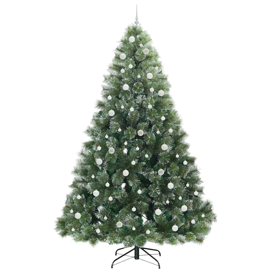 Kunstkerstboom Met 300 Led Met Standaard Groen Pe En Pvc Wit 240 cm