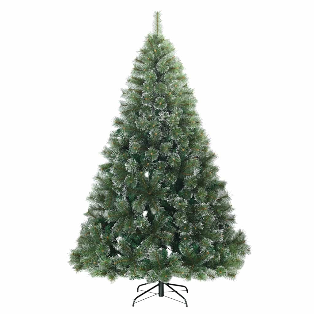 Kunstkerstboom Met 300 Led Met Standaard Groen Pe En Pvc Wit 240 cm