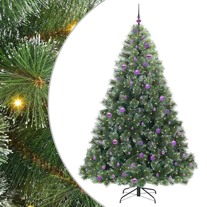 Kunstkerstboom Met 300 Led Met Standaard Groen Pe En Pvc Wit 240 cm