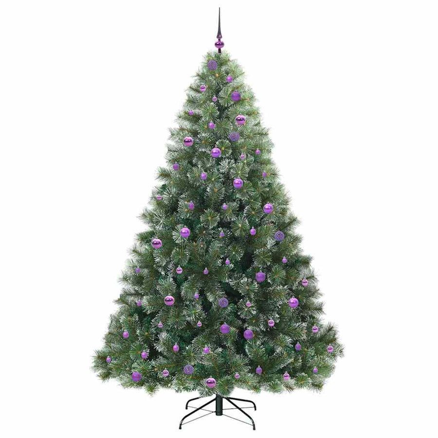 Kunstkerstboom Met 300 Led Met Standaard Groen Pe En Pvc Wit 240 cm