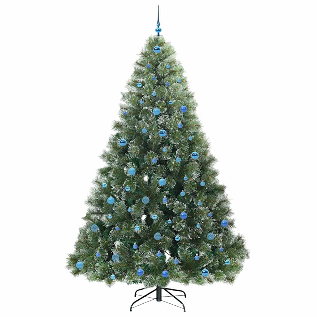 Kunstkerstboom Met 300 Led Met Standaard Groen Pe En Pvc Wit 240 cm