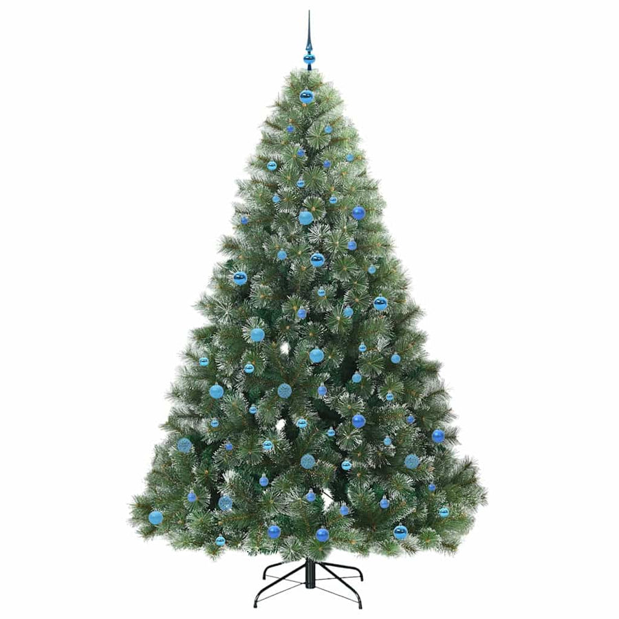 Kunstkerstboom Met 300 Led Met Standaard Groen Pe En Pvc Wit 240 cm
