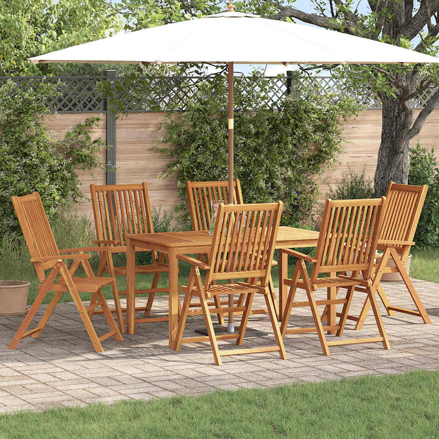 Tuin eettafelset 7 pcs Bruin Massief Acaciahout