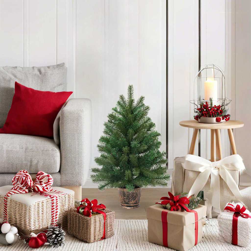 Kunstkerstboom met standaard Groen 75 cm PVC, PE en staal