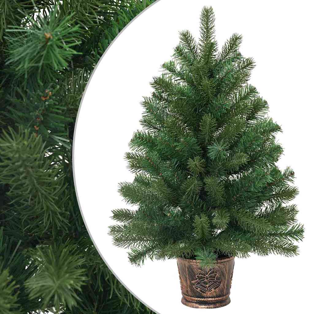 Kunstkerstboom met standaard Groen 75 cm PVC, PE en staal