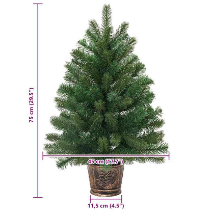Kunstkerstboom met standaard Groen 75 cm PVC, PE en staal