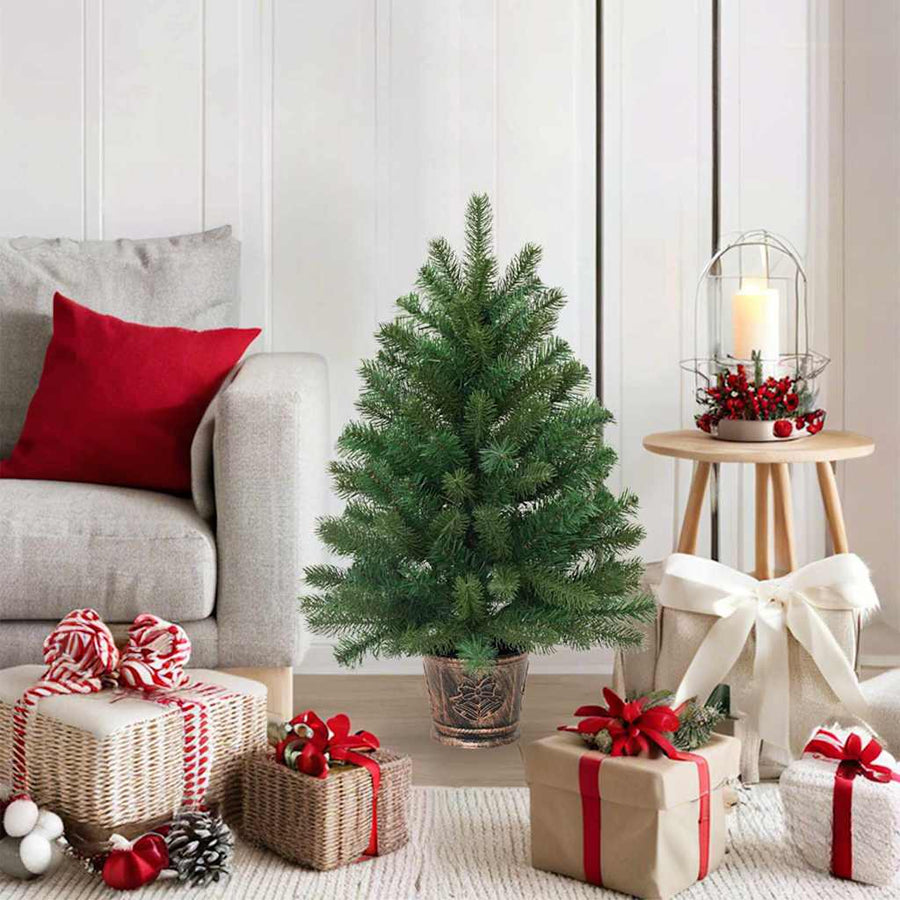 Kunstkerstboom met standaard Groen 95 cm PVC, PE en staal