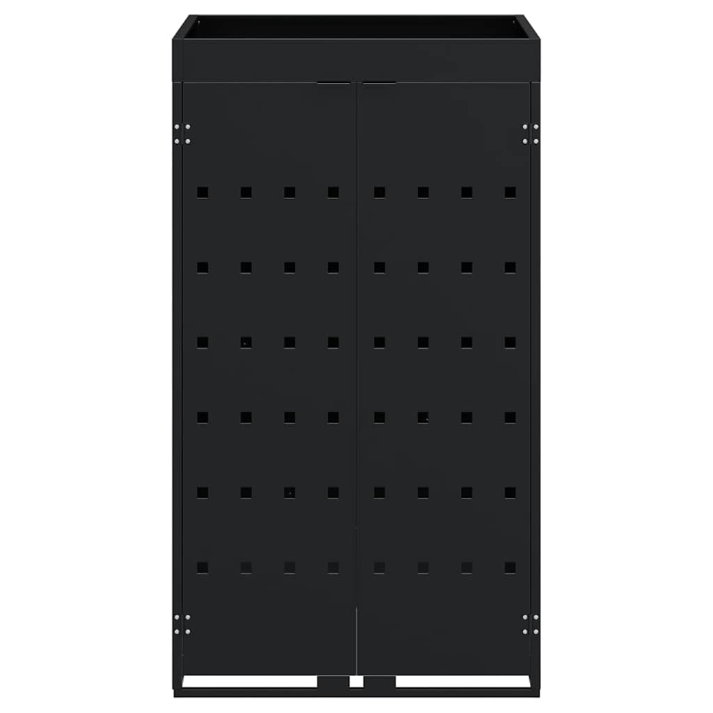 Zwenkwagen Opslag met Plantenbakdak voor Enkel 240L Bak Zwart