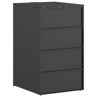 Afvalcontaineropslag met gasliftdeksel voor 240L container