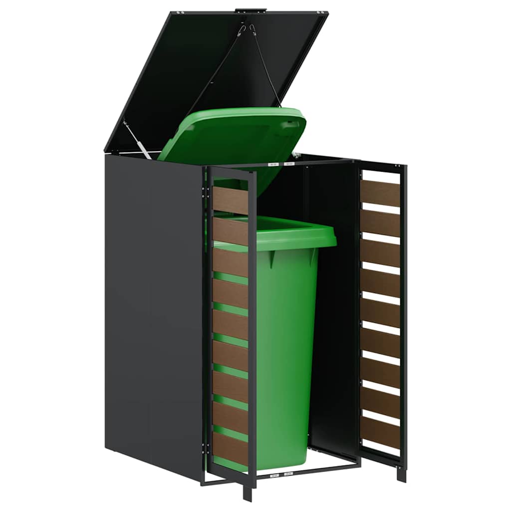 Afvalcontaineropslag met gasliftdeksel voor 240L container