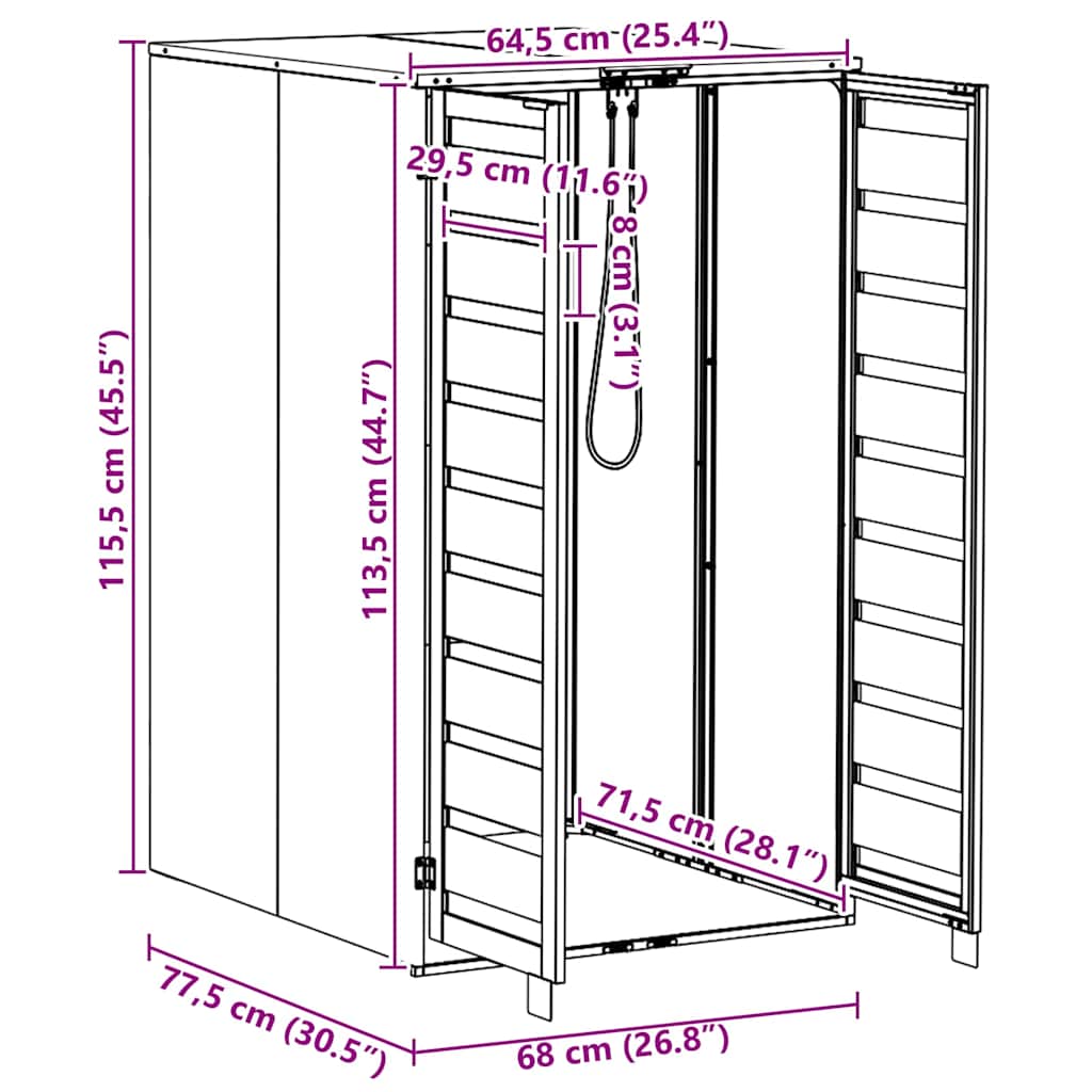 Afvalcontaineropslag met gasliftdeksel voor 240L container