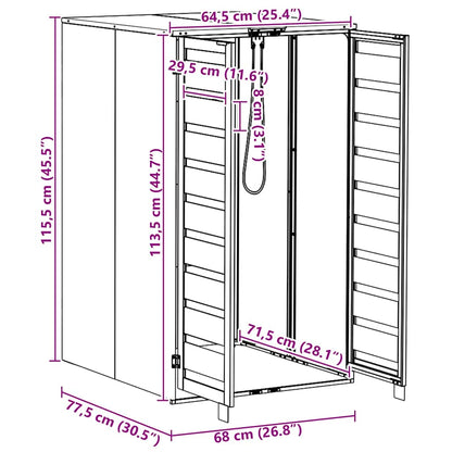Afvalcontaineropslag met gasliftdeksel voor 240L container