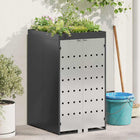 Containeropslag 68x77x121.5 cm antraciet met plantenbakdak