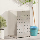 Afvalcontaineropslag 68x77.5x115.5 cm zilver roestvrij staal