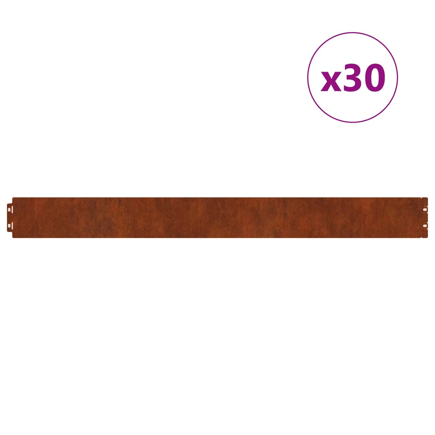 Gazonrand 30 st 20 x 103 cm weervast staal Roestkleurig