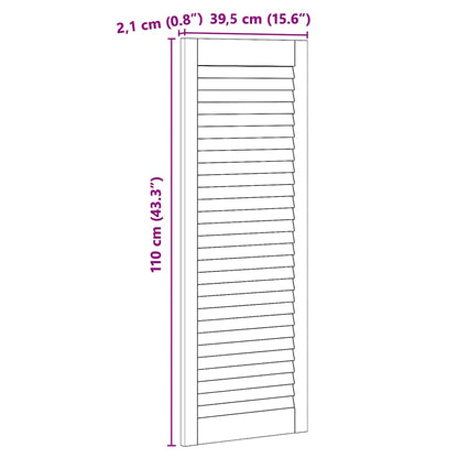 Kastdeur Anders Bruin 110 x 39.5 x 2.1 cm Massief grenenhout