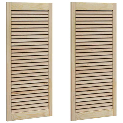 Kastdeuren 2 pcs Bruin 110 x 49.5 x 2.1 cm Massief grenenhout