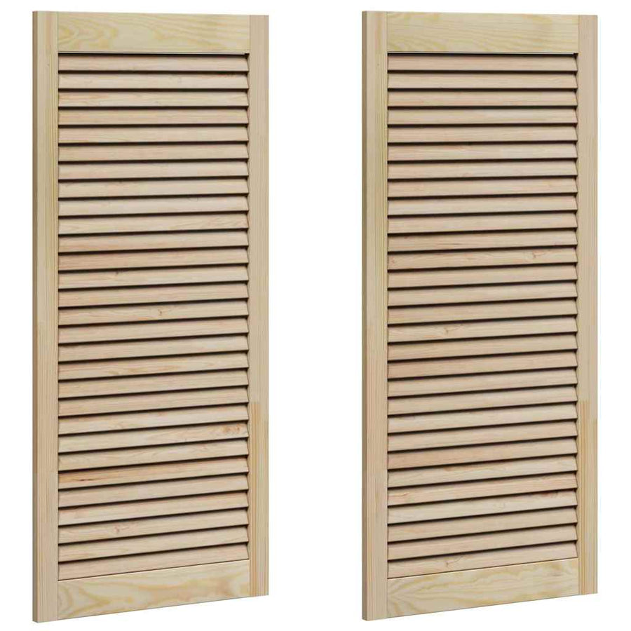 Kastdeuren 2 pcs Bruin 110 x 49.5 x 2.1 cm Massief grenenhout