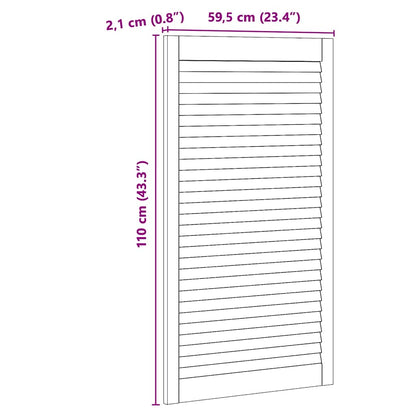 Kastdeur Anders Bruin 110 x 59.5 x 2.1 cm Massief grenenhout