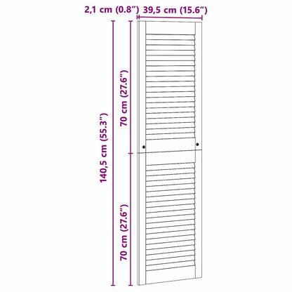 Kastdeur Naturel 140,5 x 2,1 x 39,5 cm Massief grenenhout