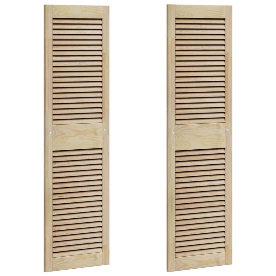Kastdeuren 2 pcs Bruin 140.5 x 39.5 x 2.1 cm Massief grenenhout