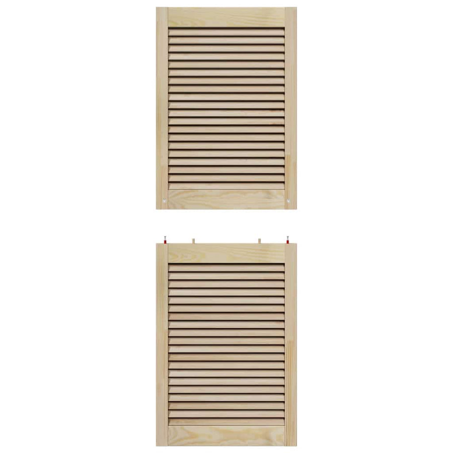 Kastdeur Anders Bruin 140.5 x 49.5 x 2.1 cm Massief grenenhout
