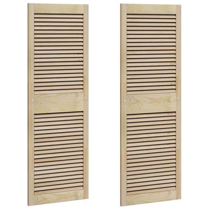 Kastdeuren 2 pcs Bruin 140.5 x 49.5 x 2.1 cm Massief grenenhout