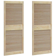 Kastdeuren 2 pcs Bruin 140.5 x 59.5 x 2.1 cm Massief grenenhout