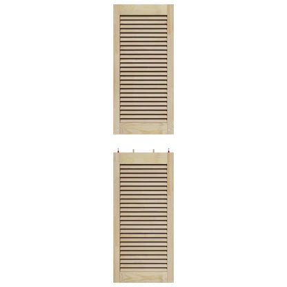 Kastdeuren 2 pcs Bruin 170 x 39.5 x 2.1 cm Massief grenenhout
