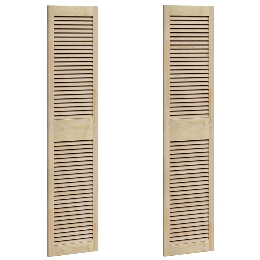 Kastdeuren 2 pcs Bruin 170 x 39.5 x 2.1 cm Massief grenenhout