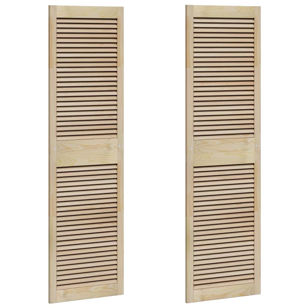 Kastdeuren 2 pcs Bruin 170 x 49.5 x 2.1 cm Massief grenenhout