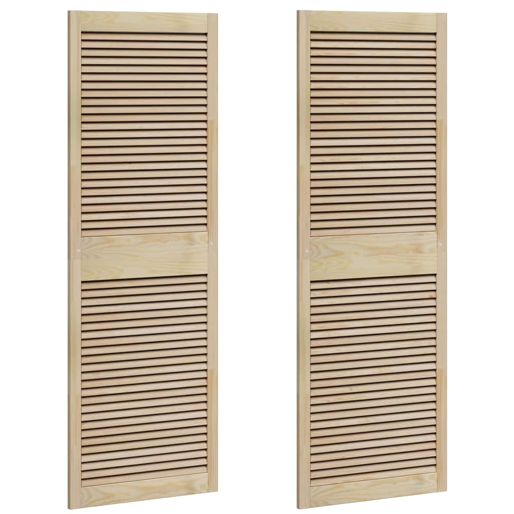 Kastdeuren 2 pcs Bruin 170 x 59.5 x 2.1 cm Massief grenenhout