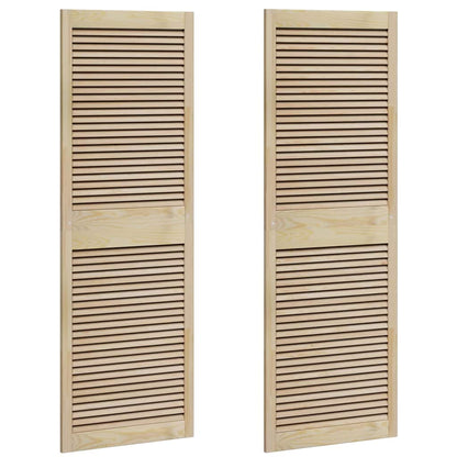 Kastdeuren 2 pcs Bruin 170 x 59.5 x 2.1 cm Massief grenenhout