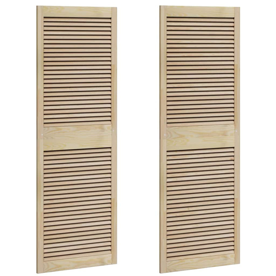 Kastdeuren 2 pcs Bruin 170 x 59.5 x 2.1 cm Massief grenenhout