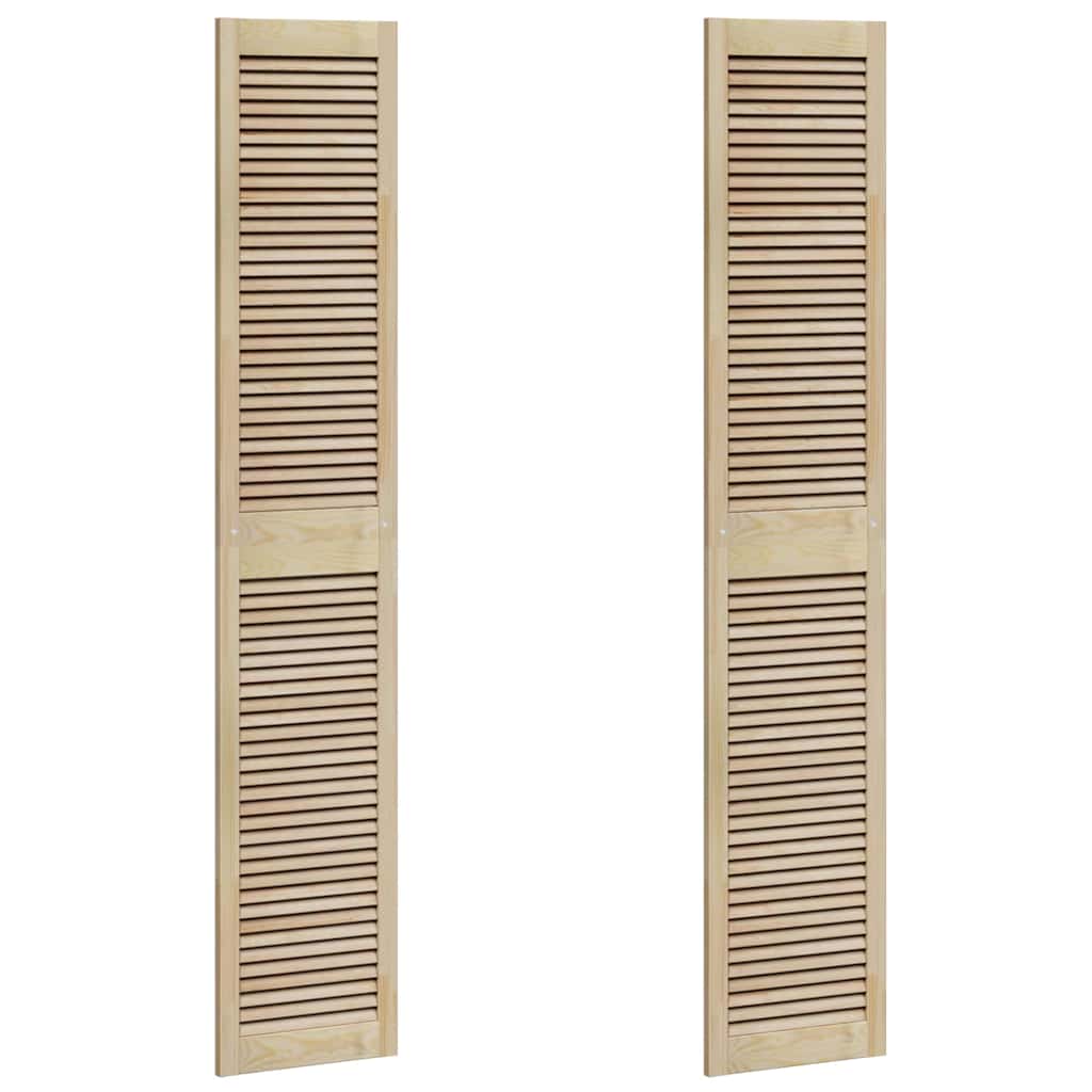 Kastdeur 2 pcs Naturel 201 x 2,1 x 39,5 cm Massief grenenhout