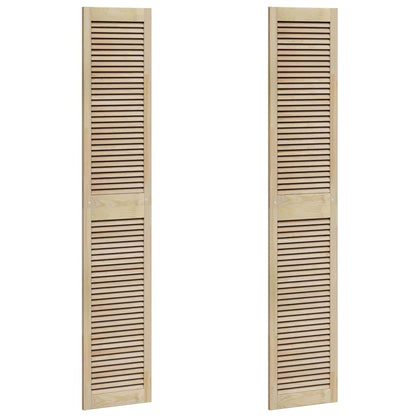 Kastdeur 2 pcs Naturel 201 x 2,1 x 39,5 cm Massief grenenhout