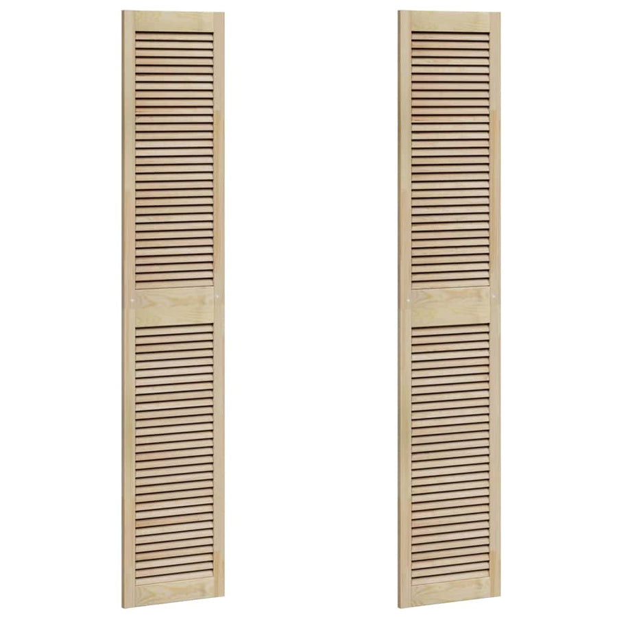Kastdeur 2 pcs Naturel 201 x 2,1 x 39,5 cm Massief grenenhout