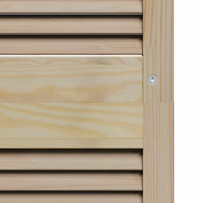 Kastdeuren 2 pcs Bruin 201 x 49.5 x 2.1 cm Massief grenenhout