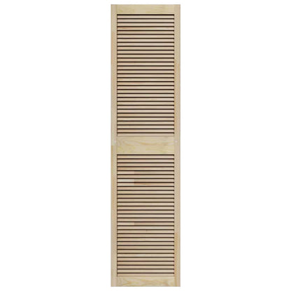 Kastdeuren 2 pcs Bruin 201 x 49.5 x 2.1 cm Massief grenenhout
