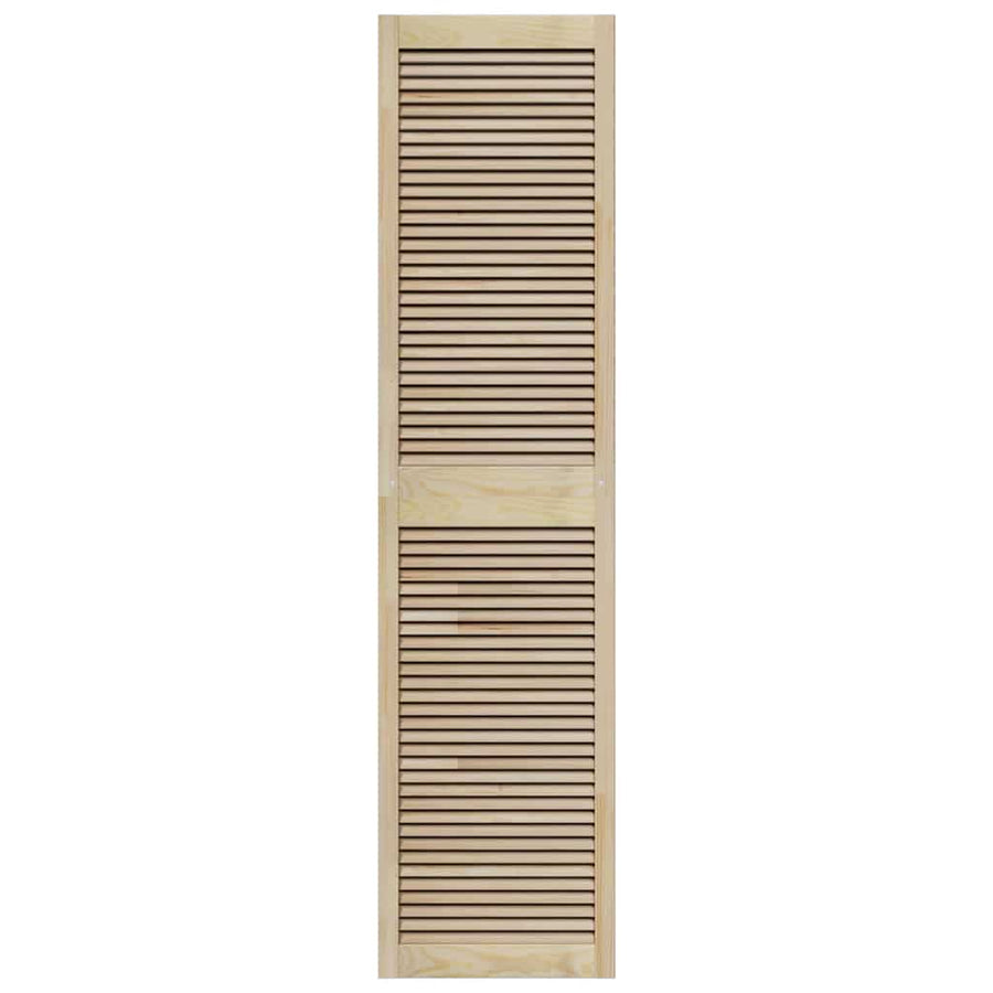 Kastdeuren 2 pcs Bruin 201 x 49.5 x 2.1 cm Massief grenenhout
