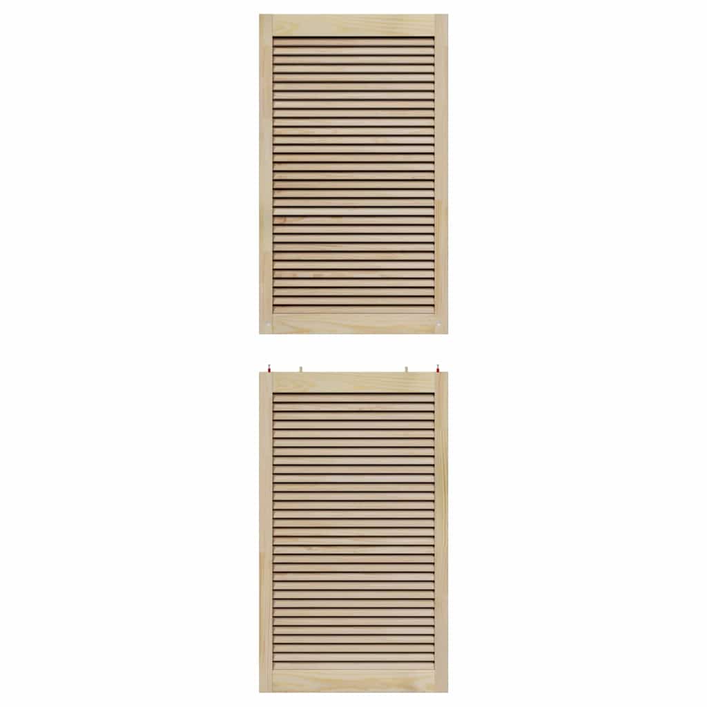Kastdeuren 2 pcs Bruin 201 x 59.5 x 2.1 cm Massief grenenhout