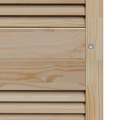 Kastdeuren 2 pcs Bruin 201 x 59.5 x 2.1 cm Massief grenenhout