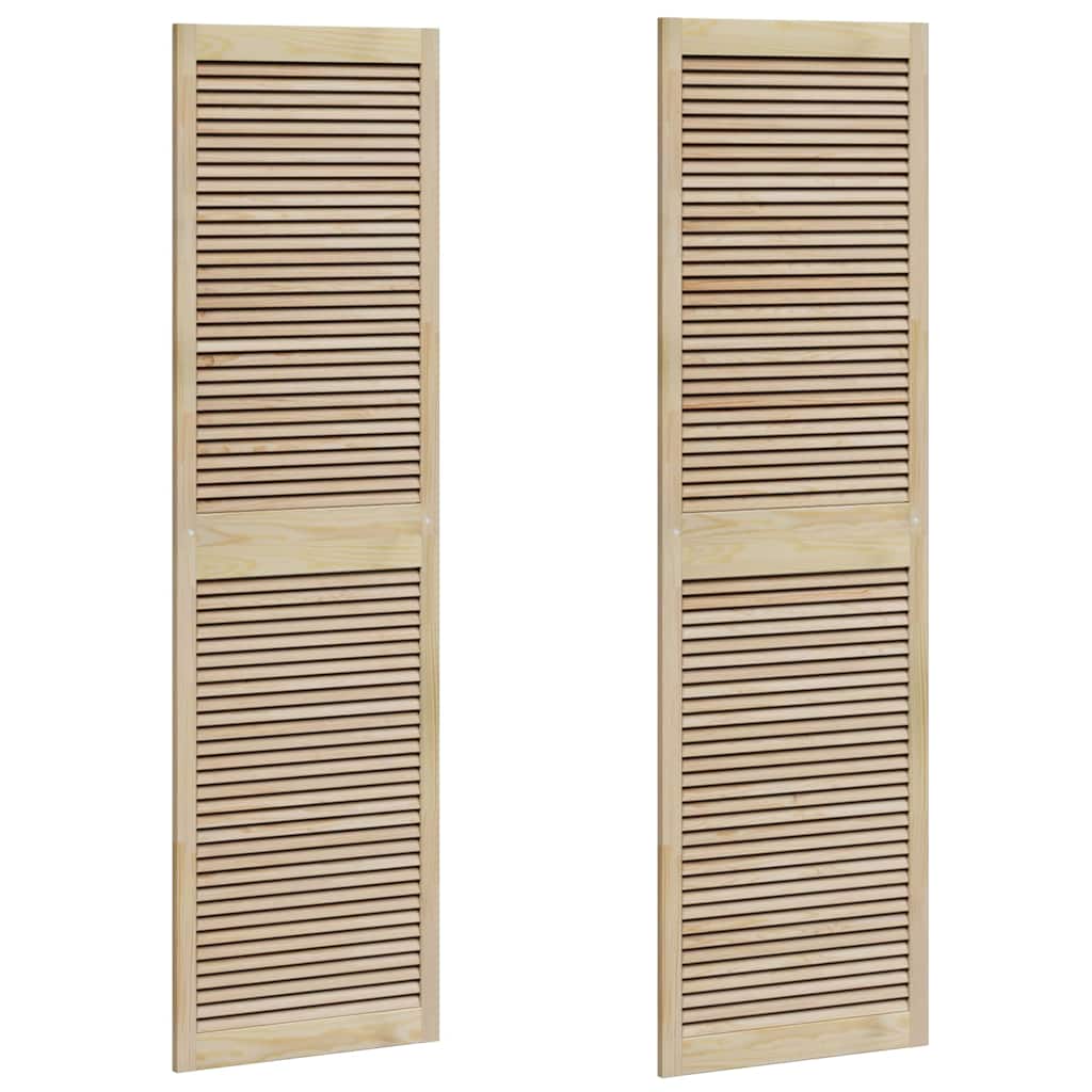Kastdeuren 2 pcs Bruin 201 x 59.5 x 2.1 cm Massief grenenhout