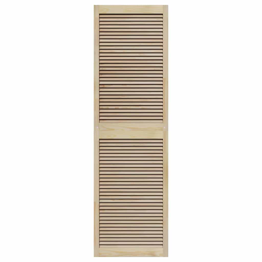 Kastdeuren 2 pcs Bruin 201 x 59.5 x 2.1 cm Massief grenenhout
