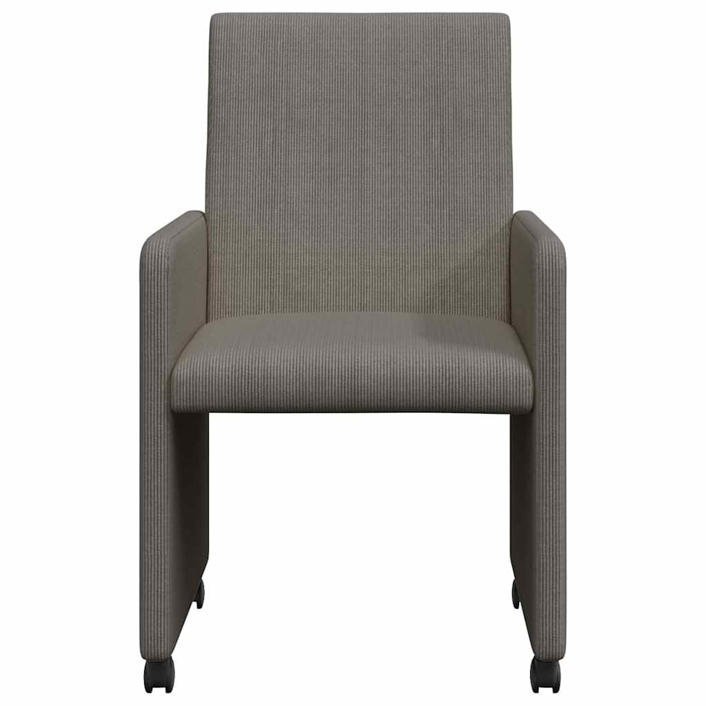 Eetstoelen 2 pcs Lichtgrijs 57 x 66 x 94 cm Katoenen stof