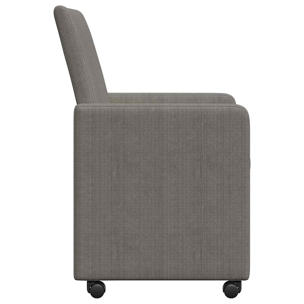 Eetstoelen 2 pcs Lichtgrijs 57 x 66 x 94 cm Katoenen stof
