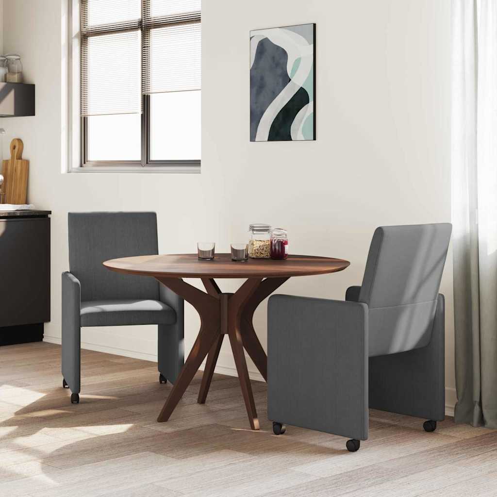 Eetstoelen 2 pcs Donkergrijs 57 x 66 x 94 cm Katoenen stof