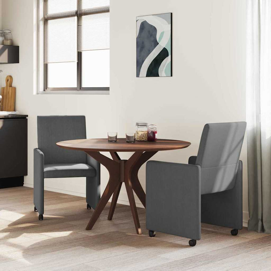 Eetstoelen 2 pcs Donkergrijs 57 x 66 x 94 cm Katoenen stof