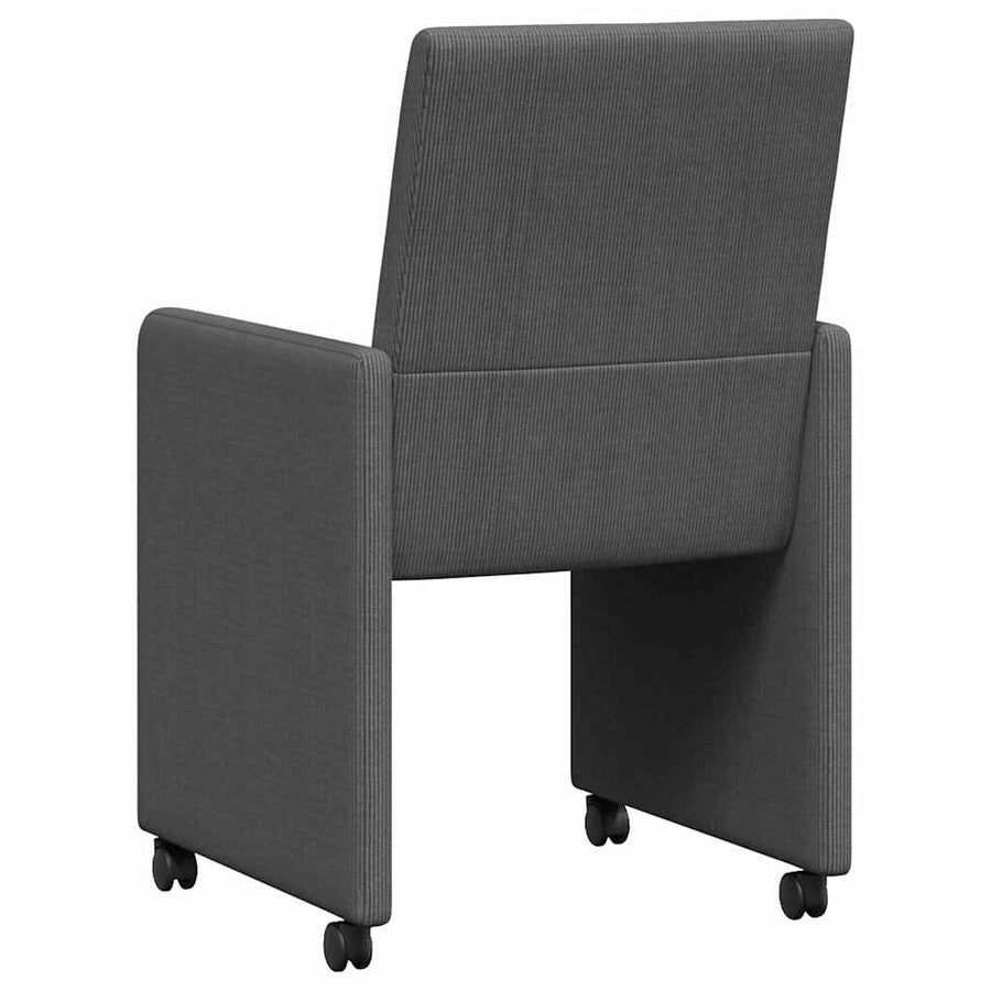 Eetstoelen 2 pcs Donkergrijs 57 x 66 x 94 cm Katoenen stof