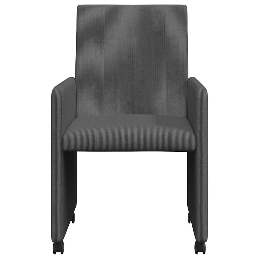 Eetstoelen 2 pcs Donkergrijs 57 x 66 x 94 cm Katoenen stof